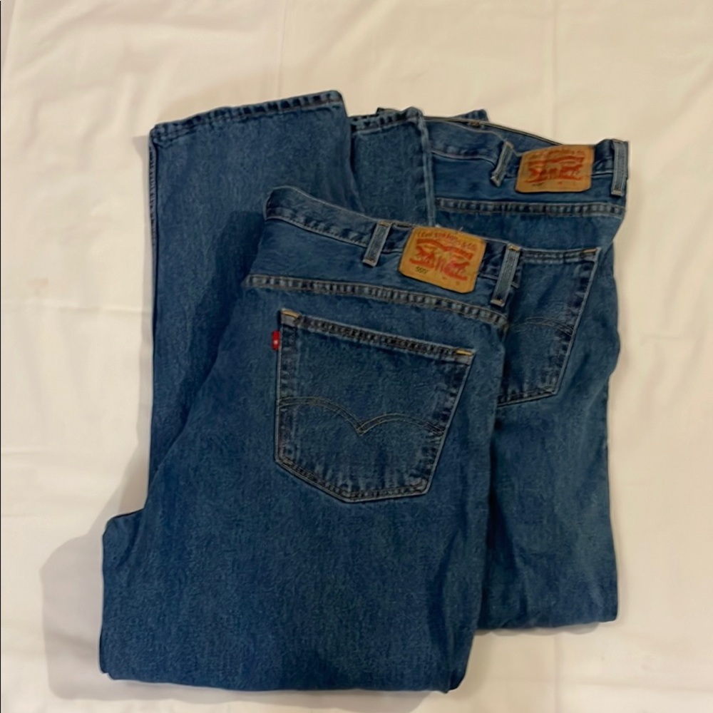 550 Levi's 46/32Blue Straight Jeans Classic Denim 46/32